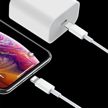 20W Fast Charger with 2m USB-C Cable, White, Compatible with iPhone