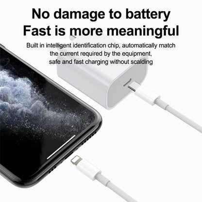 20W Fast Charger with 2m USB-C Cable, White, Compatible with iPhone