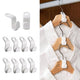 10-pack White Clothes Hangers with Connecting Hook, Organizer