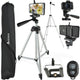 Phone Tripod Black, Mobile Camera Stand & Selfie Stick with Adjustable Height