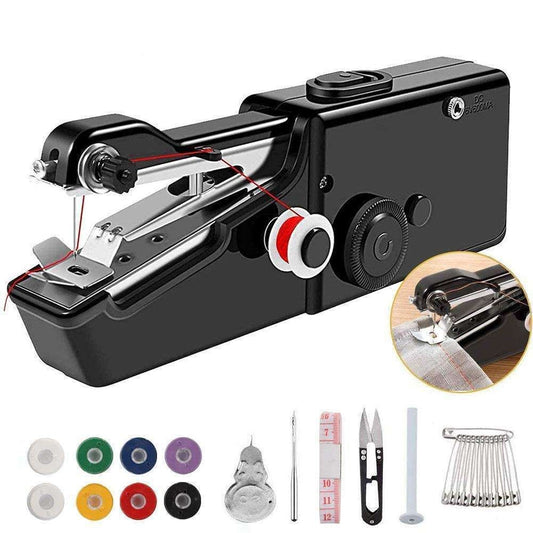 Handheld Sewing Machine Portable Convenience Black, for On-the-Go Sewing Needs