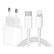 20W Fast Charger with USB-C to Lightning Cable 2m, White, Compatible with iPhone