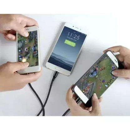 3-in-1 Charging Cable Micro USB Lightning Type-C, Black