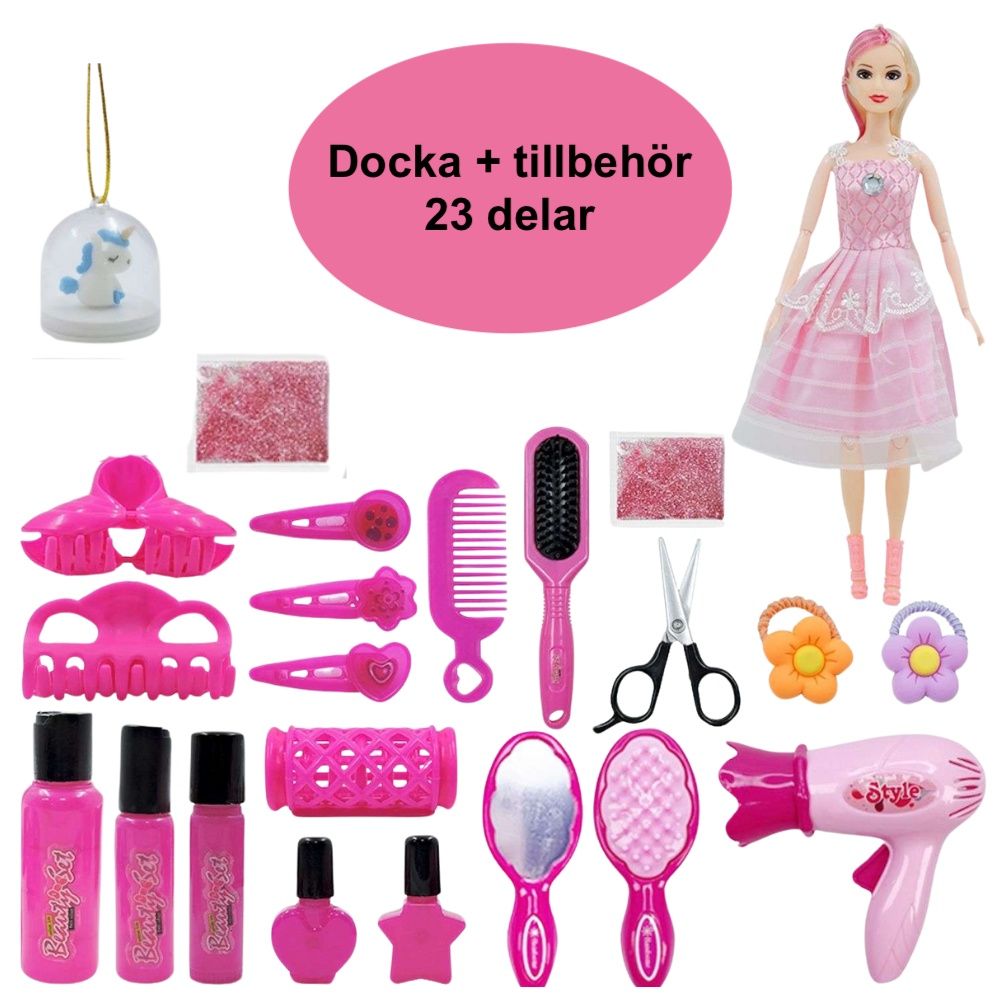 23-Piece Doll with Accessories, Barbie-Inspired Style MultiColor