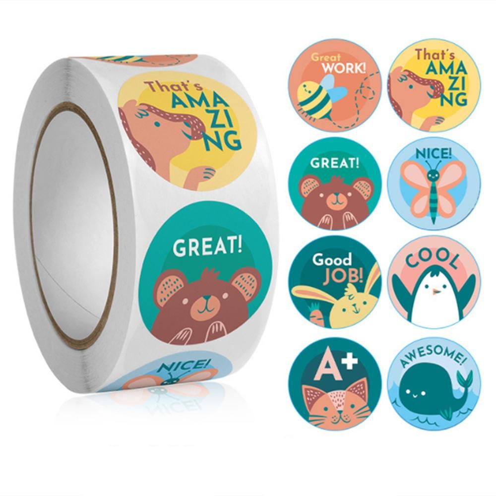 500pcs Animal Cartoon Stickers, MultiColor