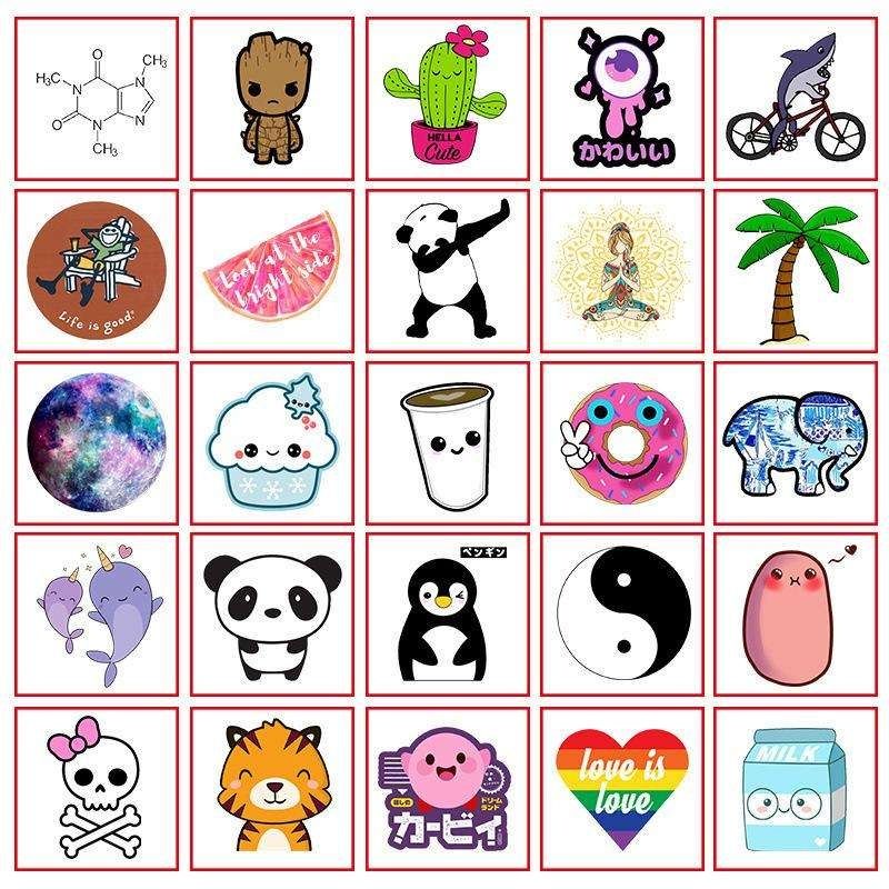 50pcs Animal Cartoon Stickers, MultiColor Decals for Kids and DIY Crafts