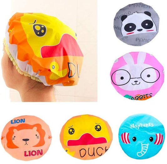 5PCS Waterproof Swimming Cap and Shower Cap