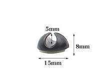 6-Pack Self-Adhesive Round Cable Holders, Black