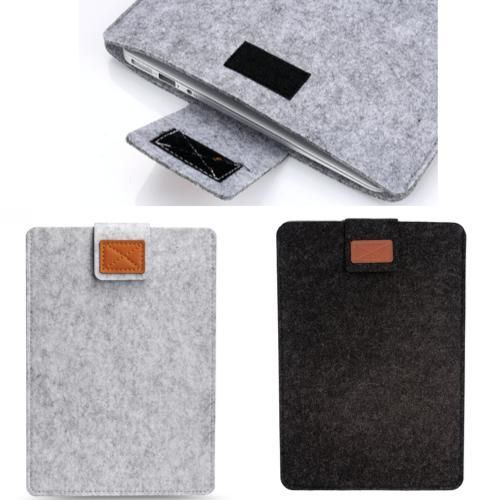 13-inch wool felt sleeve for MacBook Pro and Air, light gray