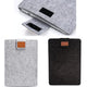 13-inch wool felt sleeve for MacBook Pro and Air, light gray