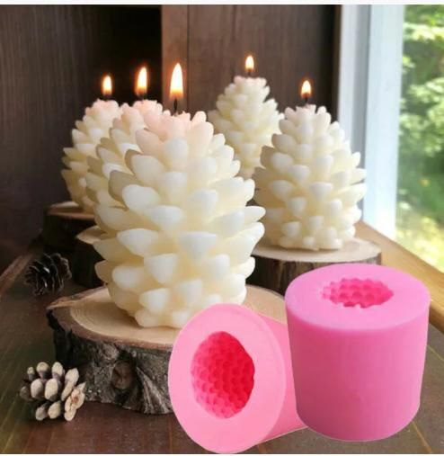 Cone candle molds DIY pink, 1 pack