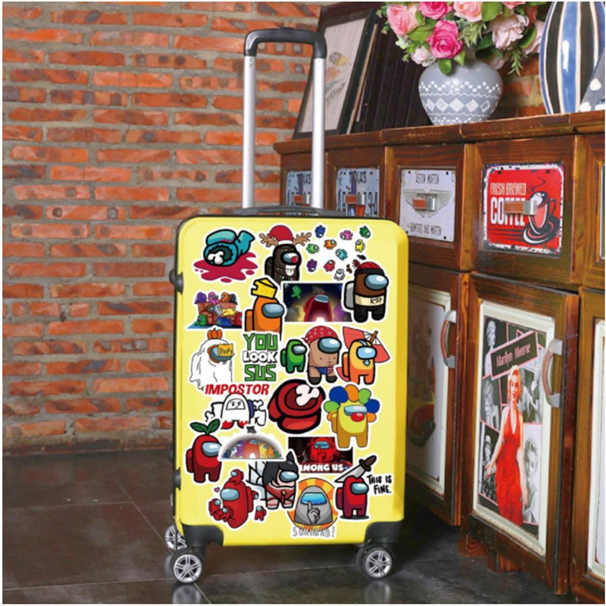 50pcs Fashion Graffiti Stickers, Waterproof for Laptop & Skateboard, Compatible with Friends