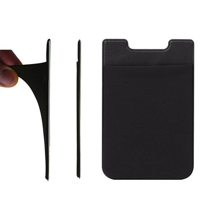Universal Mobile Wallet Card Holder Self-adhesive Black
