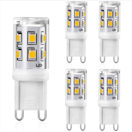 5 Pack G9 LED Bulbs 2W 20W Halogen Equivalent Warm White Non Dimmable, 200lm 3000K AC 220 to 240V