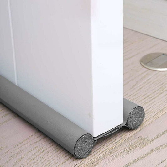 1 Pack Double Insulated Door Draft Stopper Grey Noise and Cold Protection