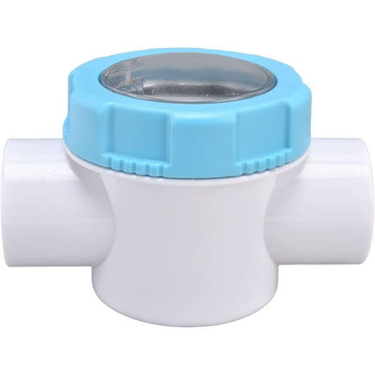 Swimming Pool Check Valve G1.5 PVC Safety Valve with Sight Lens for Spa Filter, 50mm