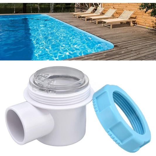 Swimming Pool Check Valve G1.5 PVC Safety Valve with Sight Lens for Spa Filter, 50mm