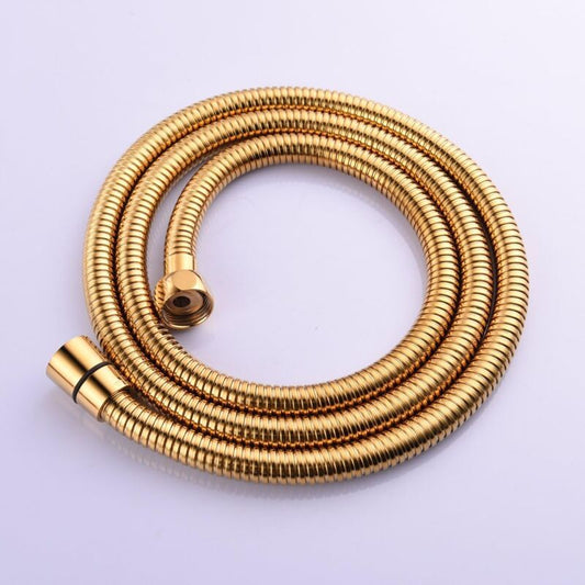 Gold Anti Kink Stainless Steel Flexible Shower Hose with Solid Brass Connector, 2M 78in