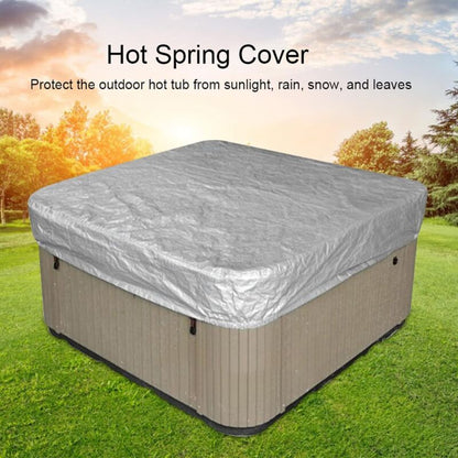 Square Hot Tub Spa Cover Waterproof 190T Polyester Anti Dust Anti UV with Storage Bag Black Coffee, 207 x 207 x 30cm