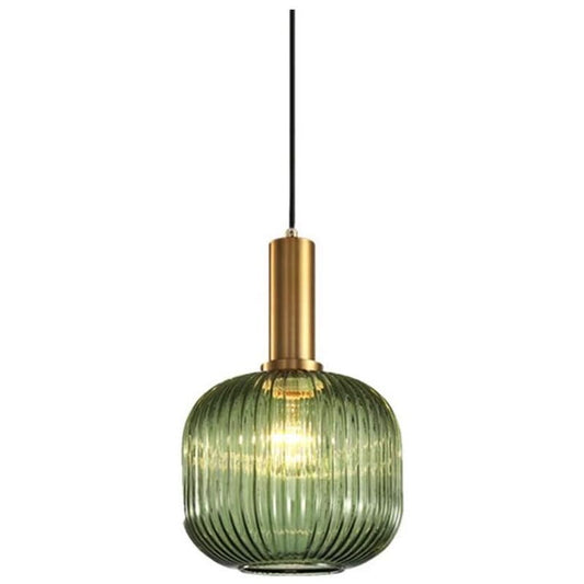Industrial Vintage Glass Pendant Light Polished Brass Holder Modern Retro Ceiling Lamp Energy Class A Plus Plus