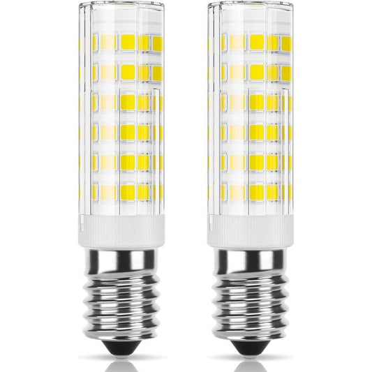 2 Pack E14 LED Hood Bulbs 5W 50W Halogen Equivalent Cool White Non Dimmable, 550lm 6000K