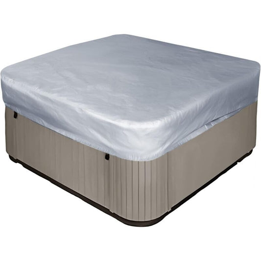 Square Grey Replacement Hot Tub Spa Cover Waterproof UV Protection, 200 x 210cm