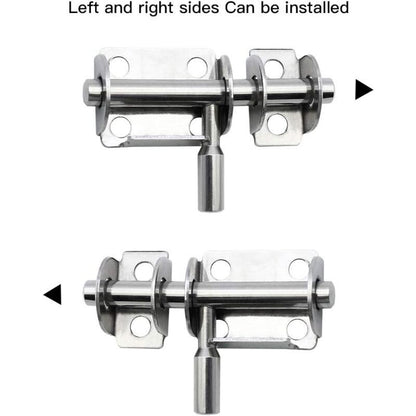 4 Pieces Mini Stainless Steel Sliding Door Latches Safety Door Latches with Screws for Bathroom Door Wooden Door Pet Door Bedroom, 65mm
