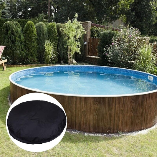 Round Swimming Pool Solar Cover Waterproof Spa Protective Cover 190T for Outdoor Spas, Brown, 190 x 30cm