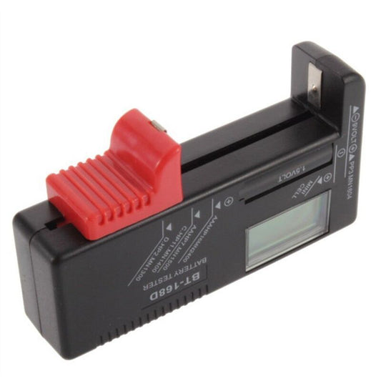 2 Pack Digital Battery Tester Voltage Checker and Power Level Checker Combo for AA AAA C D 9V 1.5V Button Cell Battery