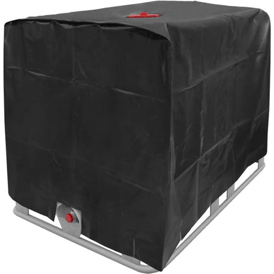 Water Tank Cover, IBC Tank Cover for 1000L Tank, Water Tank Container Protective Cover, Anti Dust Anti UV Anti Rain, Black, 120 x 100 x 116cm