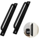 2 Pieces Black Aluminum Alloy Sliding Door Handles with 4 Screws for Barn Door Wardrobe Closet, 148mm