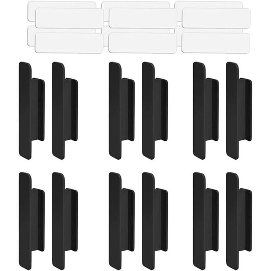 12 Pieces Self Adhesive Plastic Door Handles for Window Door Drawer Wardrobe Refrigerator