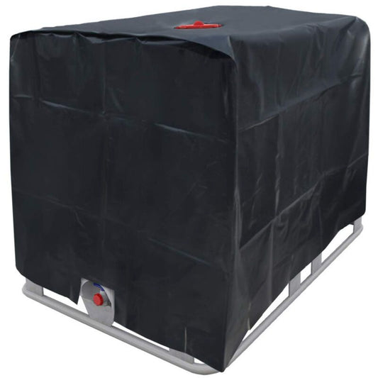 Water Tank Cover, IBC Tank Cover for 1000L Tank, Water Tank Container Protective Cover, Anti Dust Anti UV Anti Rain, Black, 120 x 100 x 116cm
