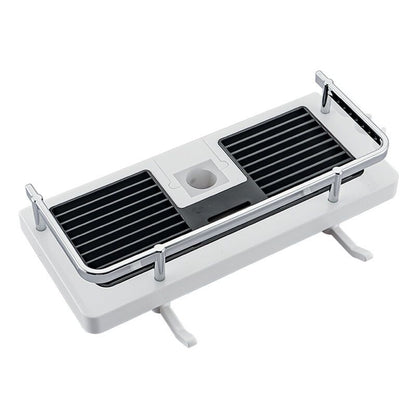 Shower Shelf for No Drilling Shower Rail, Bathroom Shelf, Shower Organizer with Shower Head Buckle and Hook for Shower Rail, 24mm, 25mm