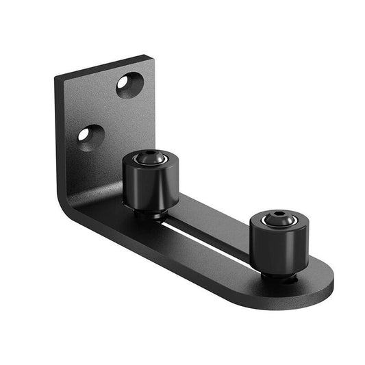 Sliding Barn Door Floor Guide Wall Mount Adjustable Ball Bearing Guide, Black, 120 x 50 x 60mm