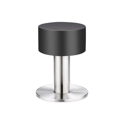 Adhesive Door Stops Stainless Steel Door Stoppers Door Stoppers with Shockproof Rubber Compatible with Wall or Floor Mounting with Double Sided