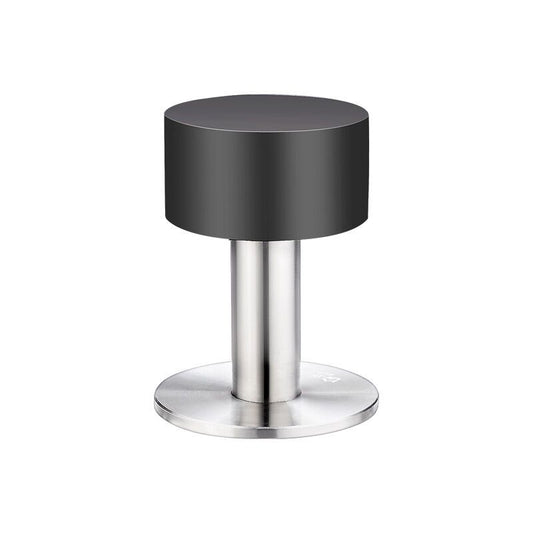 Adhesive Door Stops Stainless Steel Door Stoppers Door Stoppers with Shockproof Rubber Compatible with Wall or Floor Mounting with Double Sided