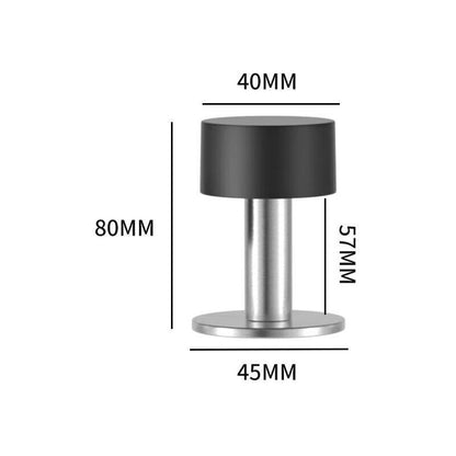 Adhesive Door Stops Stainless Steel Door Stoppers Door Stoppers with Shockproof Rubber Compatible with Wall or Floor Mounting with Double Sided