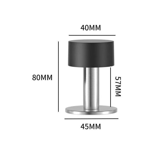 Adhesive Door Stops Stainless Steel Door Stoppers Door Stoppers with Shockproof Rubber Compatible with Wall or Floor Mounting with Double Sided