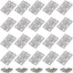 20 Pieces Hinges Stainless Steel Hinges, Door Hinge, Flat Folding Hinge Holes, Cabinet Drawer Hinge, Window Hinge Connectors, Box Cabinet Hinge Silver