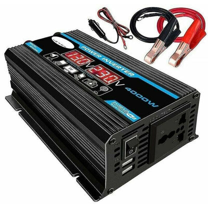 4000W Car Inverter Converter Charger Adapter 12V to 220V or 110V with Dual USB