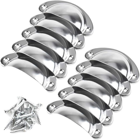 10 Pieces Vintage Drawer Handle Shell Handle Door Knob Furniture Handle Kitchen Handle Knob Shell Shaped Handle Door Knob Retro for Furniture Drawer
