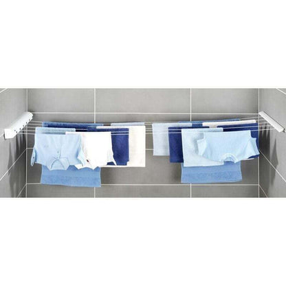 Indoor and Outdoor Wall Mounted Clothes Dryer, Extendable Clothes Line 3.7 m