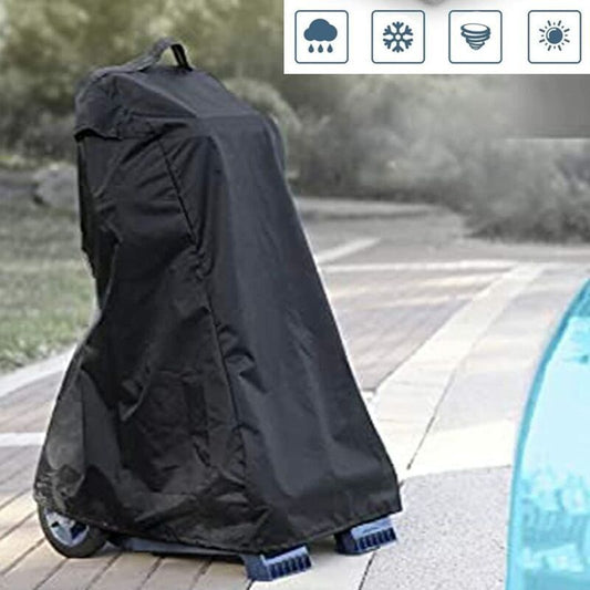 Pool Robot Cover, Garden Pool Cleaner Robot Cover with Handle and Drawstring, Waterproof, 420D Oxford Black, 56 x 66 x 107 cm