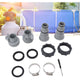 Swimming Pool Hose Adapter, Replacement Hose Adapter with Clamp for Threaded Connection Pumps