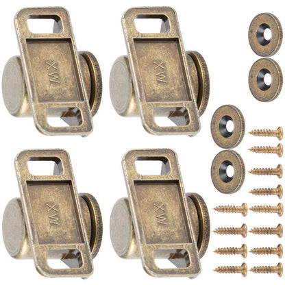 4 Pcs Zinc Alloy Magnetic Door Catch Vintage Zinc Alloy Cabinet Hardware Green Bronze
