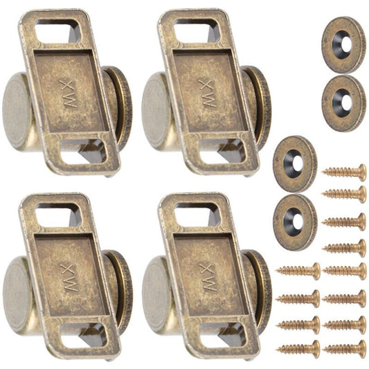 4 Pcs Zinc Alloy Magnetic Door Catch Vintage Zinc Alloy Cabinet Hardware Green Bronze