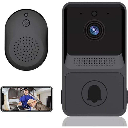 1 Pcs Wireless Remote Video Doorbell Smart Home Intercom HD Night Vision WiFi Charging Smart Doorbell Two-Way Talk APP Control