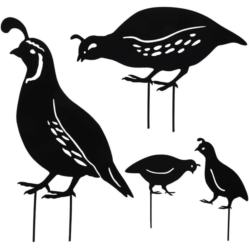 Outdoor Metal Garden Decor, Quail Farm Garden Art Metal Statues Decor Garden Decoration Lawn Path Sidewalk Garden, European Retro Style