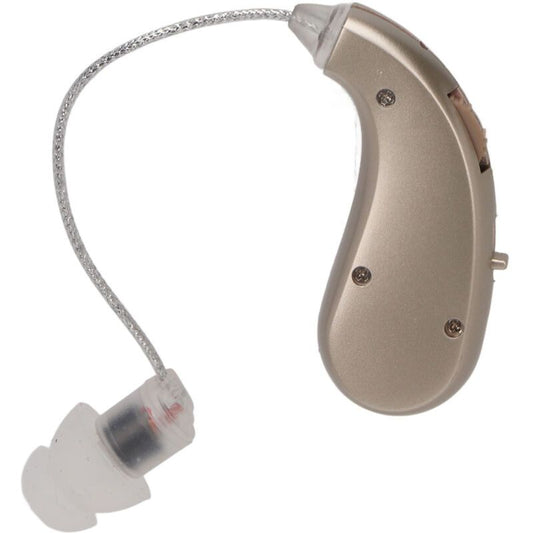 2 Pcs Digital Sound Amplifier, Rechargeable Hearing Aid with Noise Cancellation for Seniors and Adults with Hearing Loss, Silver, Dubuns